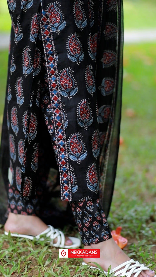 Hand-Block cotton kurta set
