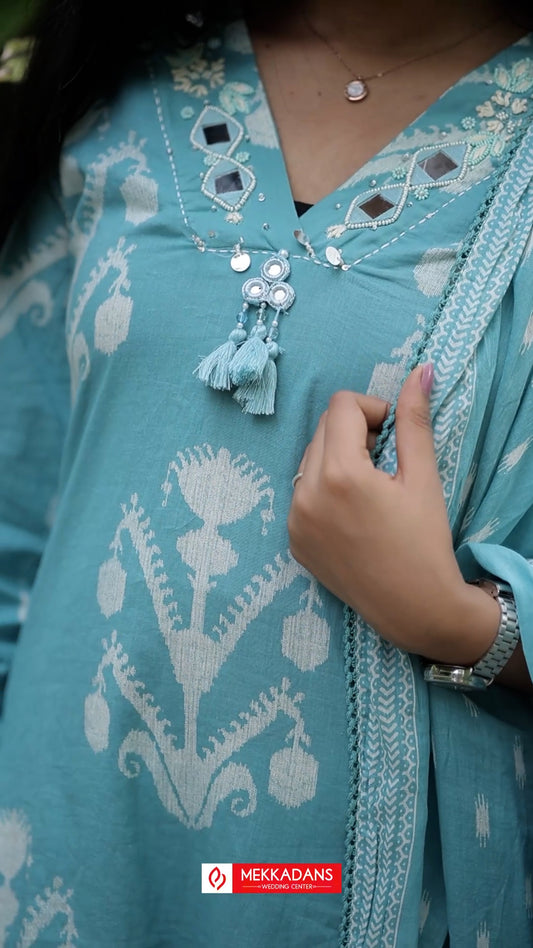 hand block printed premium cotton set