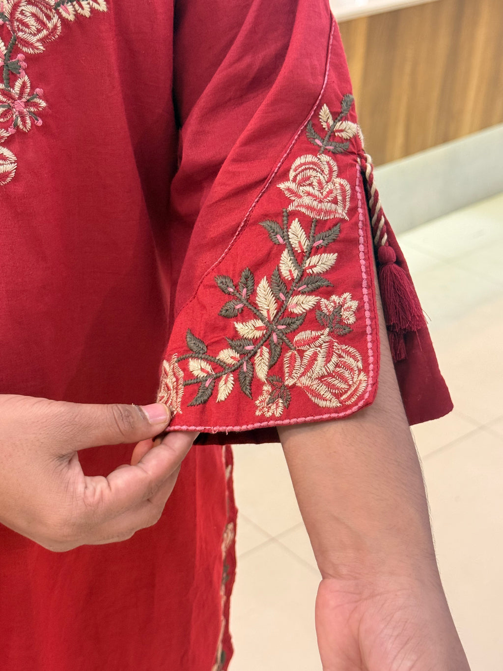 CHERRY RED SALWAR SET