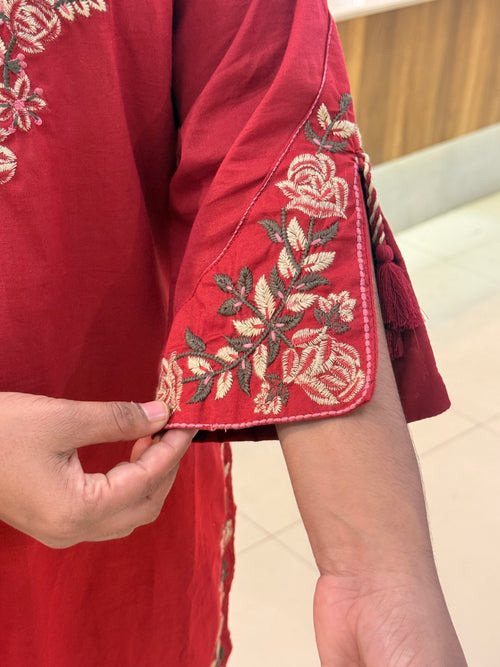CHERRY RED SALWAR SET