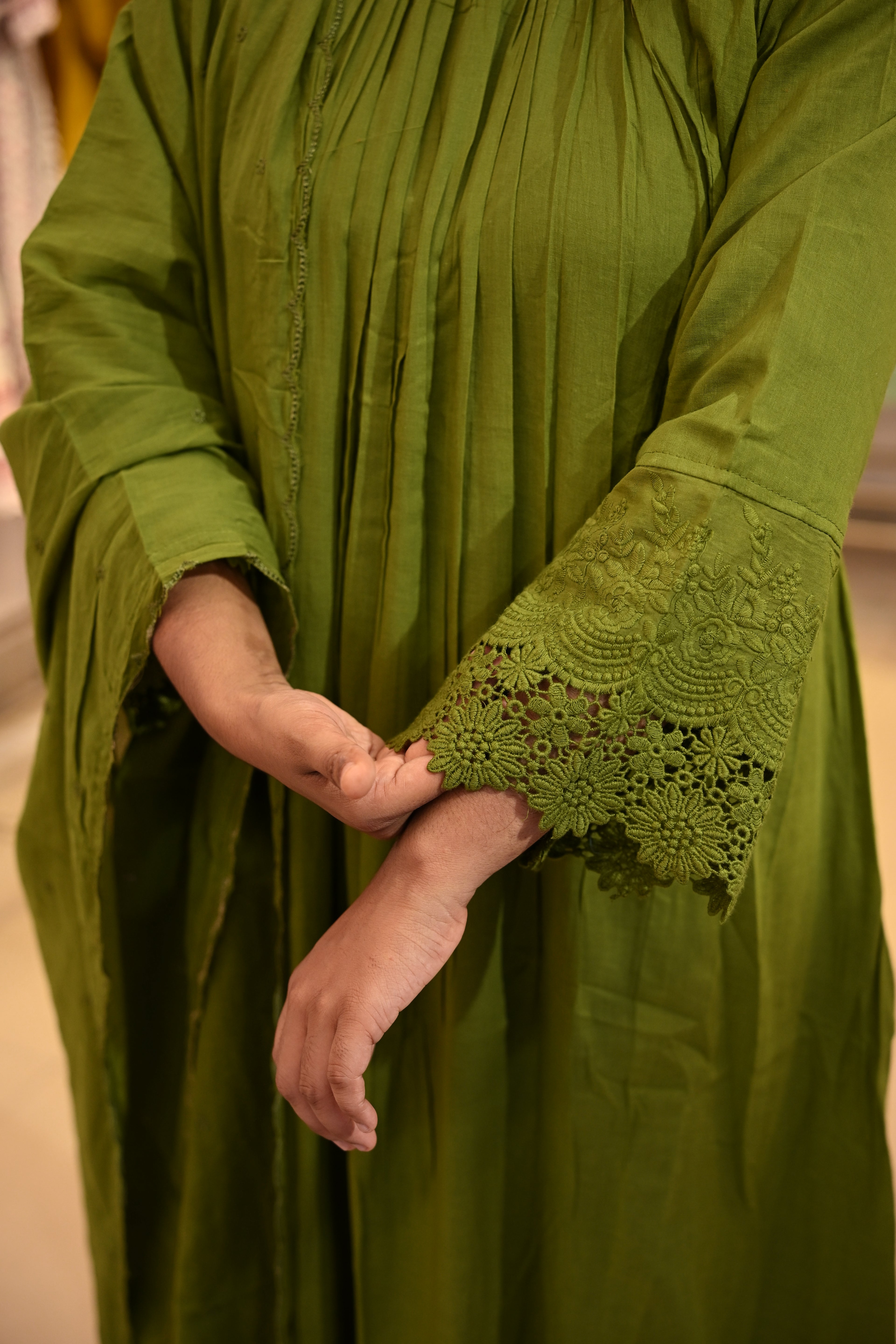 OLIVE GREEN SALWAR SET