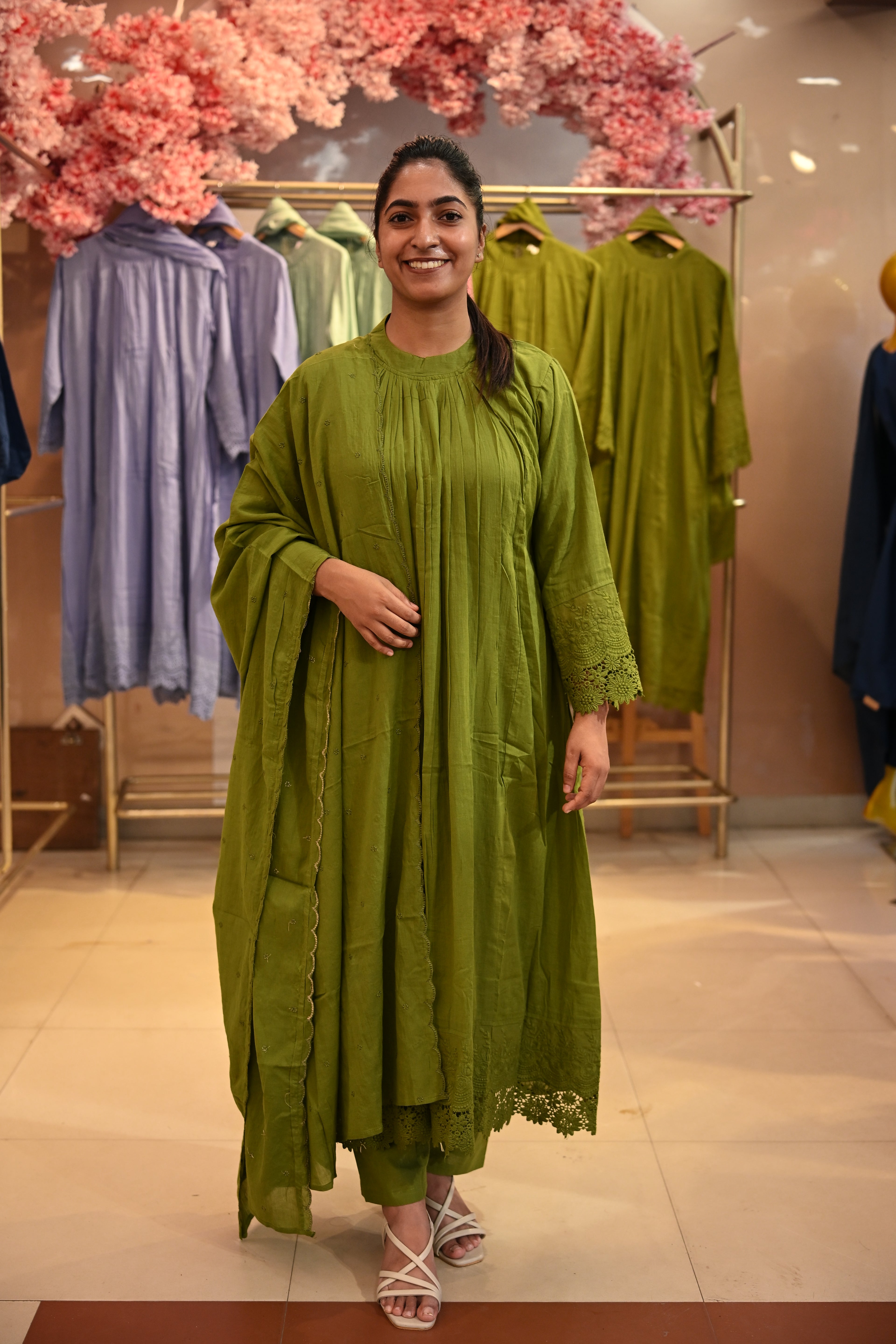OLIVE GREEN SALWAR SET