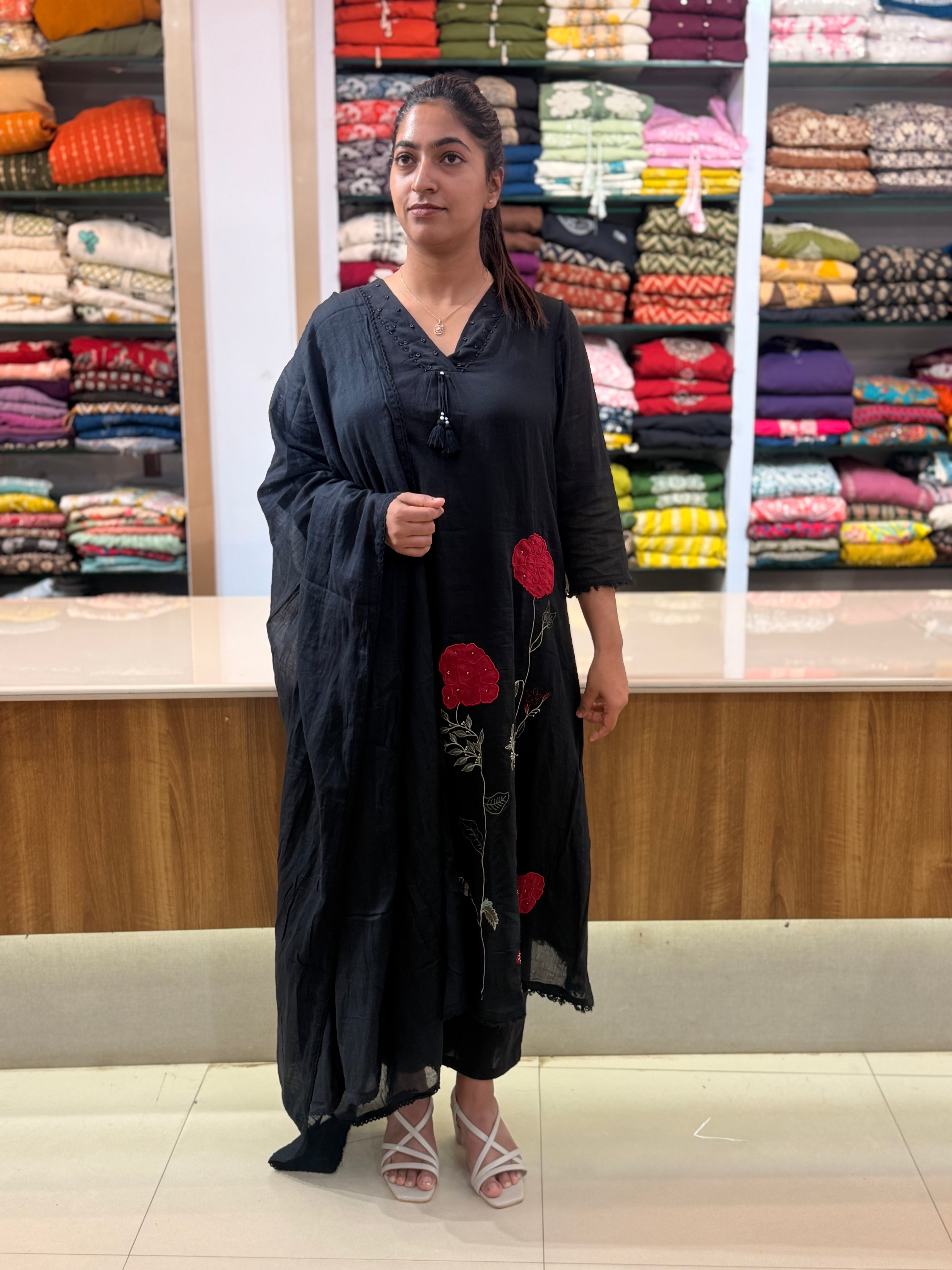 PRODUCT CODE : 4000 | MUL COTTON 3-PIECE  SALWAR SET