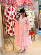 PRODUCT CODE-4222 |PASTRY PINK COTTON 3 PIECE SALWAR SET