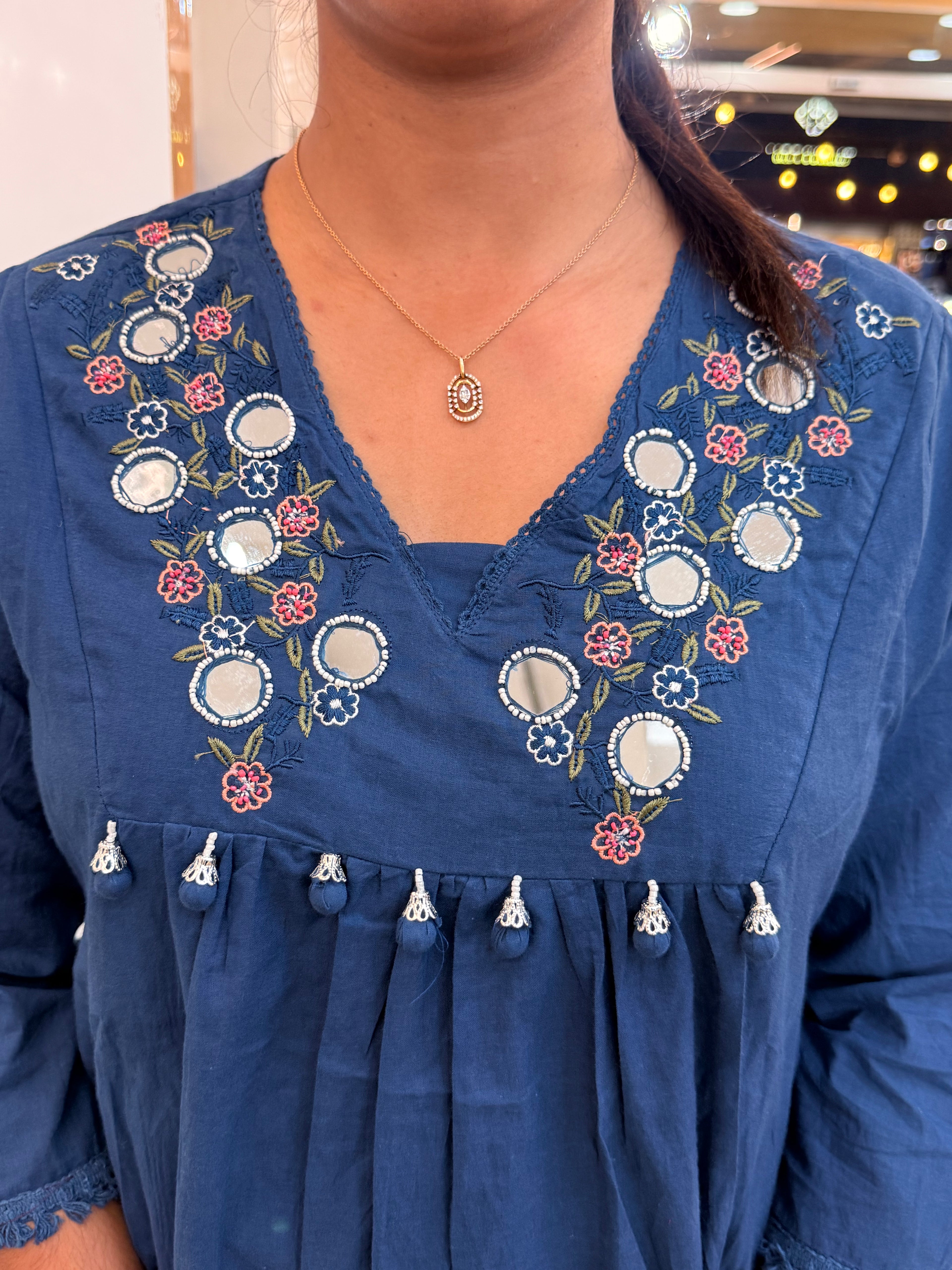 PRODUCT CODE - 5000 | ROYAL BLUE COTTON SALWAR 3 PIECE SET